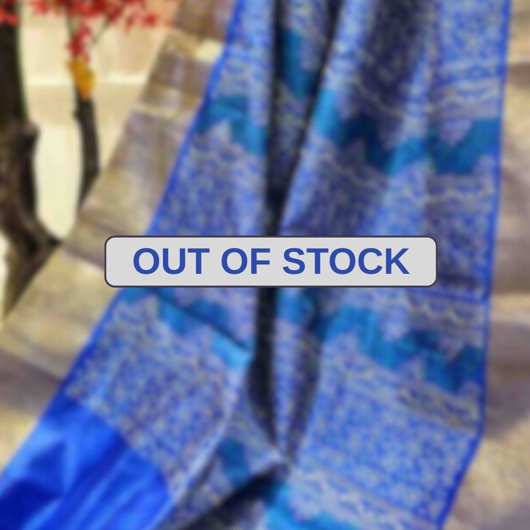 Hand Stitched Assam Silk - Royal Blue