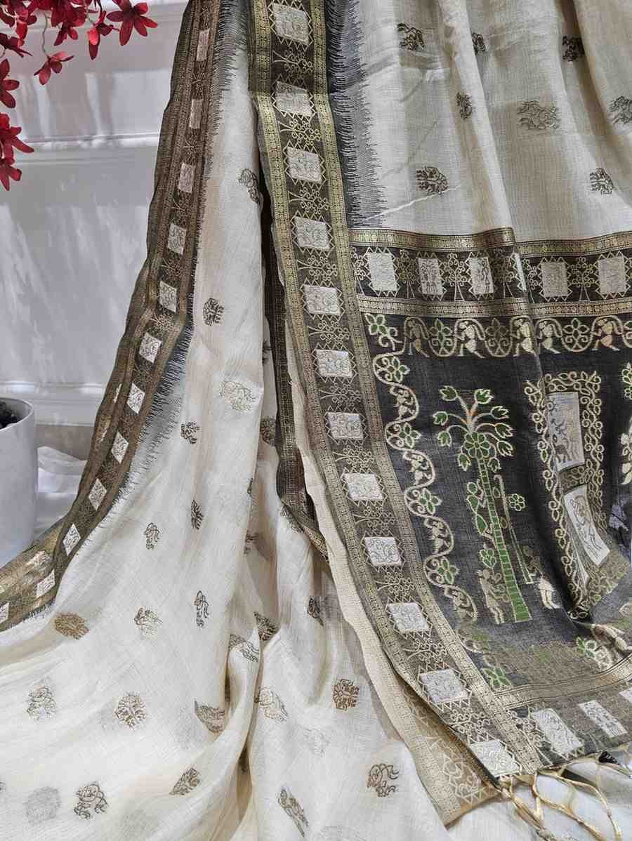 Riona Special Muga Assam Wenge saree