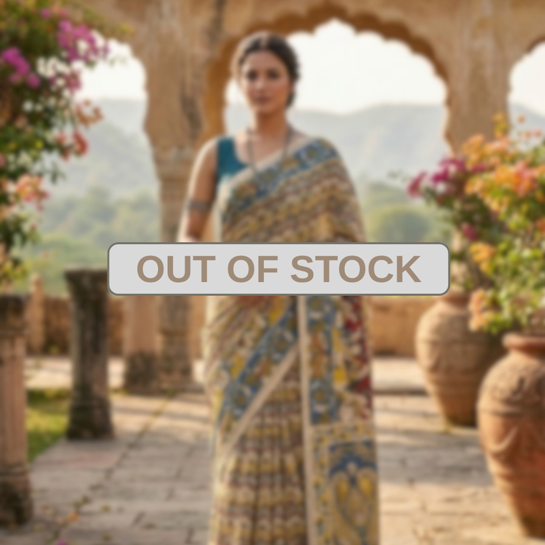 Narikala Nellore Silk kalamkari saree