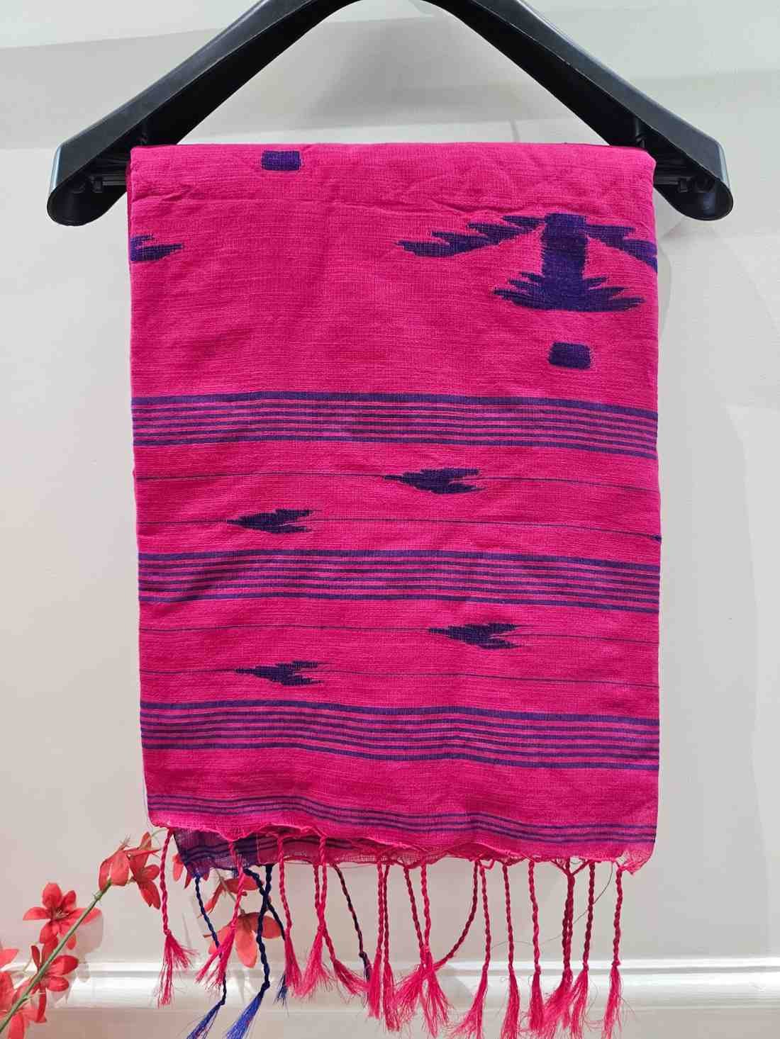 Pure Cotton suti saree - Pink