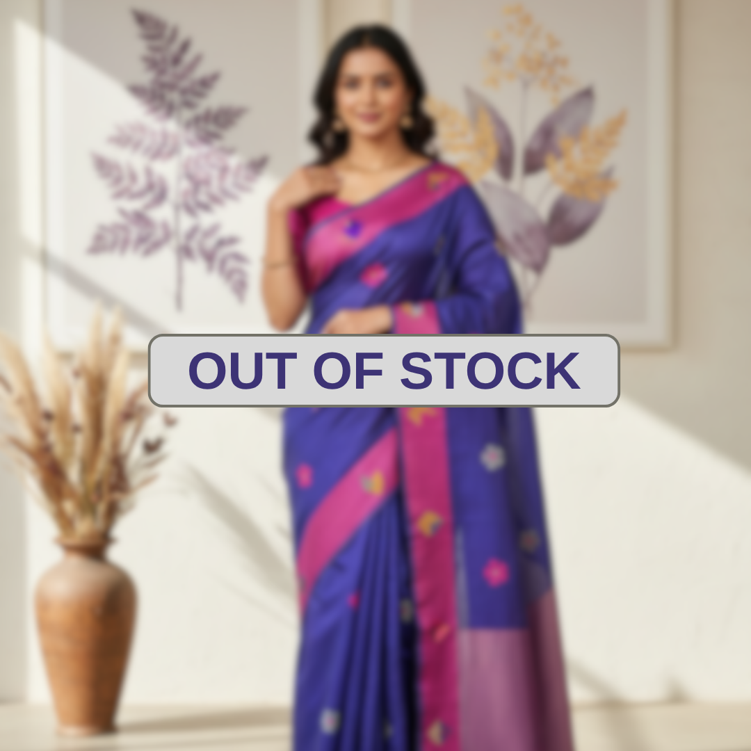Pure Cotton suti saree - Royal Blue
